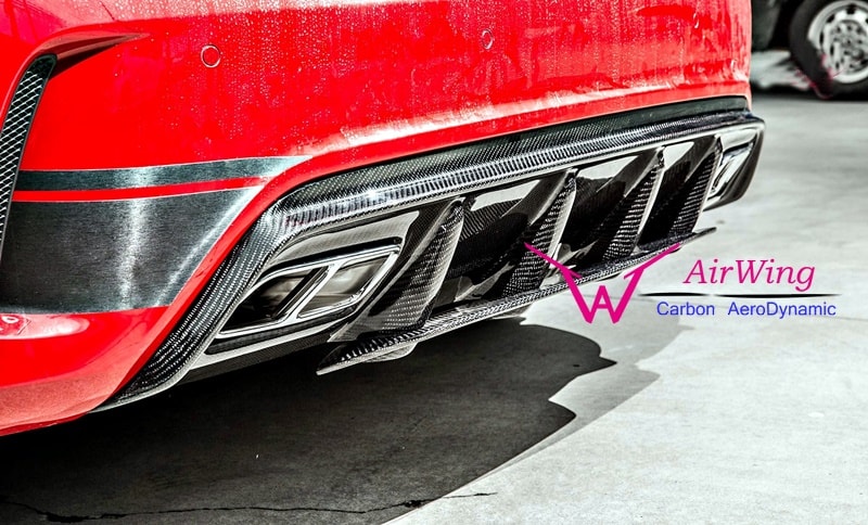 Mercedes-Benz W176 A45 Facelift carbon rear diffuser 02